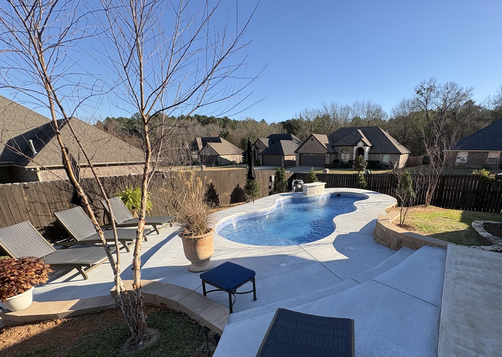 Custom Saltwater Pool with Deck